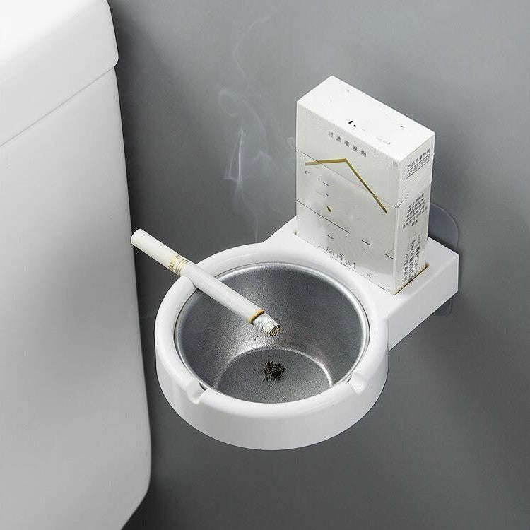 Creative Personality Household Bathroom Wall-mounted Split Ashtray(White)
