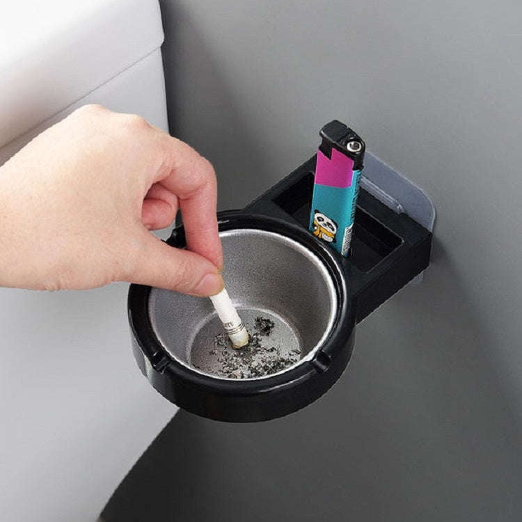Creative Personality Household Bathroom Wall-mounted Split Ashtray(Black)