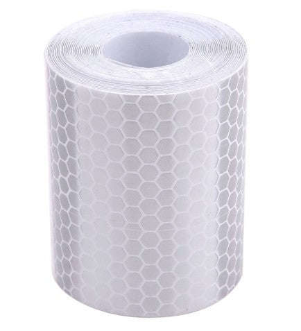 Car Motorcycles Reflective Material Tape Sticker  Safety Warning Tape Reflective Film(White)