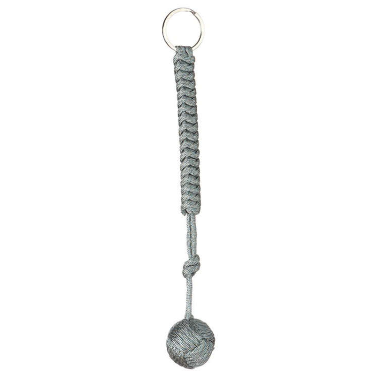 Outdoor Security Protection Black Monkey Fist Steel Ball Bearing Self Defense Lanyard Survival Ke...