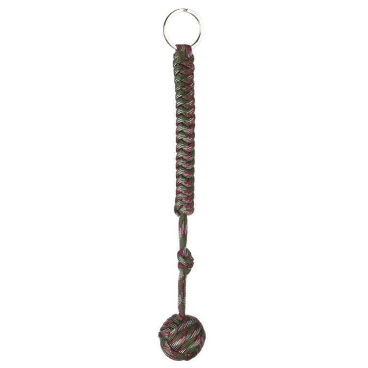Outdoor Security Protection Black Monkey Fist Steel Ball Bearing Self Defense Lanyard Survival Ke...