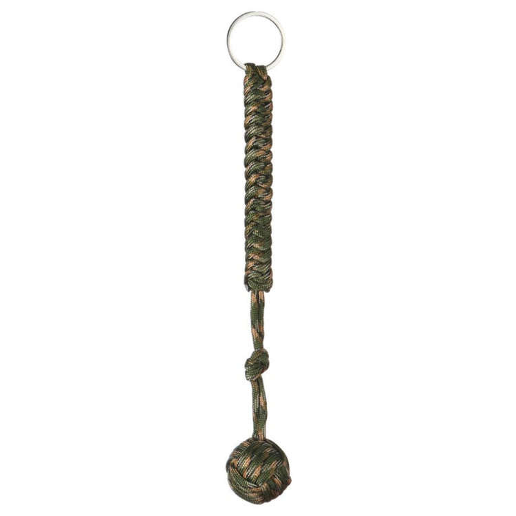 Outdoor Security Protection Black Monkey Fist Steel Ball Bearing Self Defense Lanyard Survival Ke...