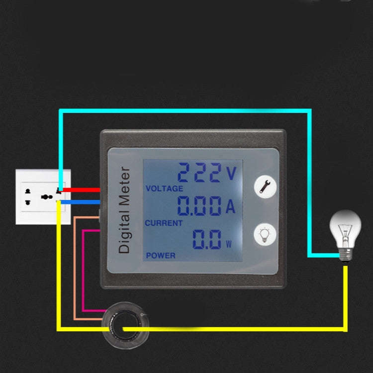 peacefair PZEM-011 AC Digital Display Multi-function Voltage and Current Meter Electrician Instru...