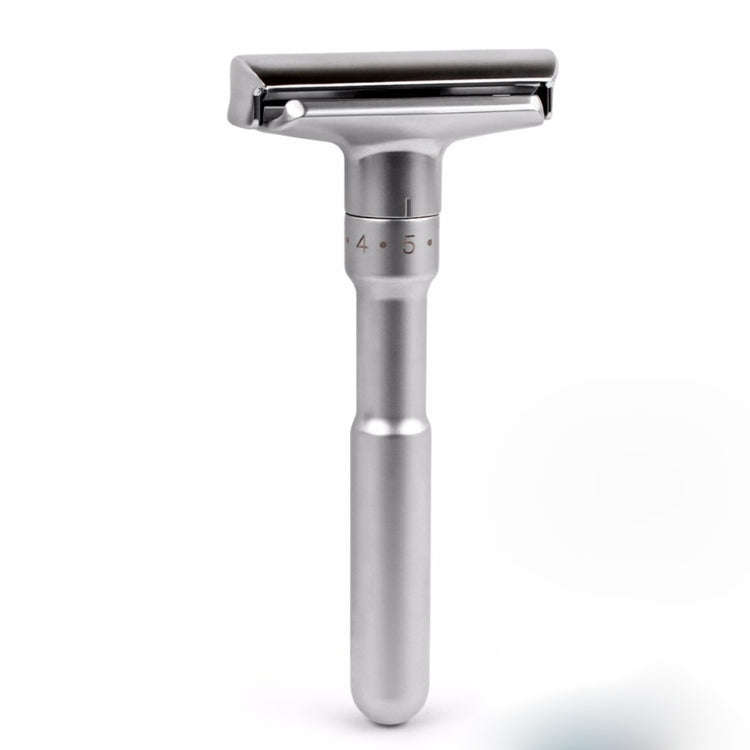 Adjustable Safety Razor Double Edge Classic Mens Shaving Hair Removal Shaver with 5 Blades(Silver...