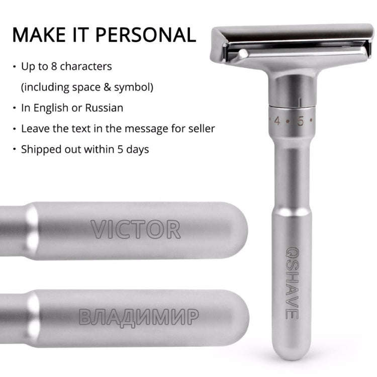 Adjustable Safety Razor Double Edge Classic Mens Shaving Hair Removal Shaver with 5 Blades(Silver...