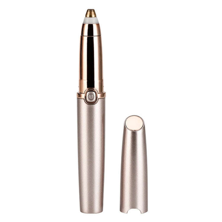 Push Button Electric Eyebrow Trimmer Automatic Hair Removal Device(Rose Gold)