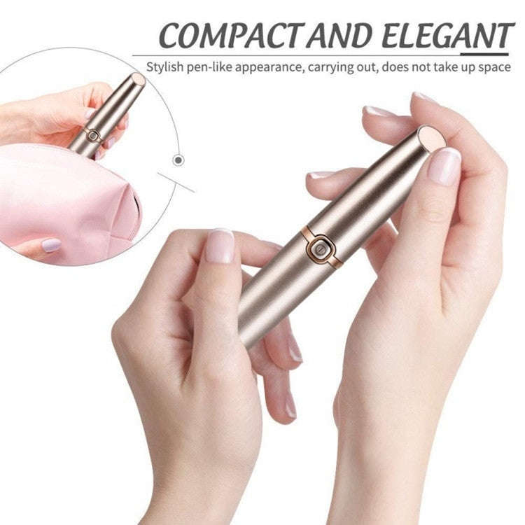 Push Button Electric Eyebrow Trimmer Automatic Hair Removal Device(Rose Gold)
