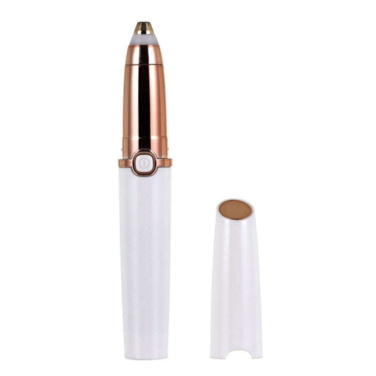 Push Button Electric Eyebrow Trimmer Automatic Hair Removal Device(Pearl White)