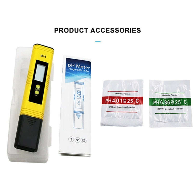 Portable High-precision PH Test Pen PH Acidity Meter PH Water Quality Detection Instrument(Blue)