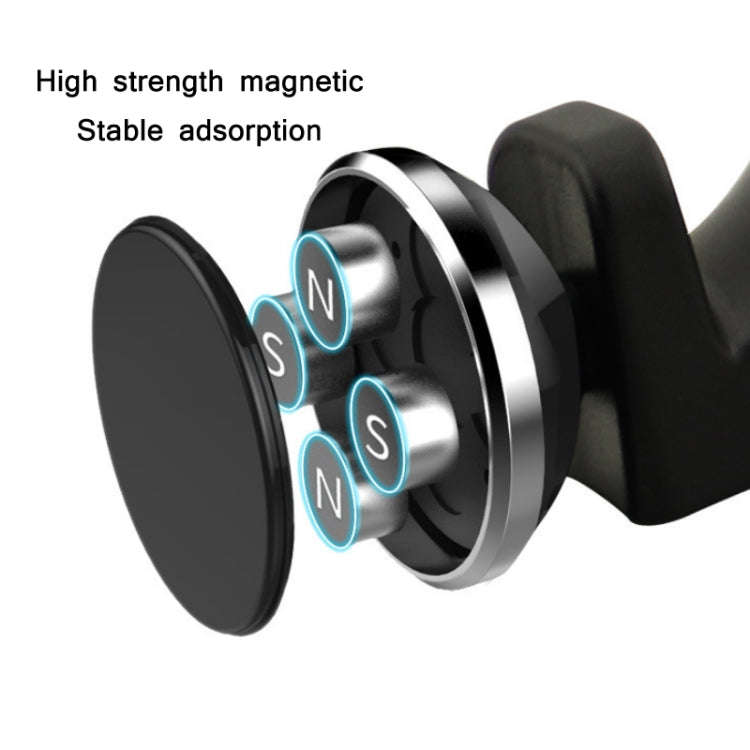 2 PCS Car Multifunctional Rear Headrest Mobile Phone Hook(Three Generation Magnetic Gold)