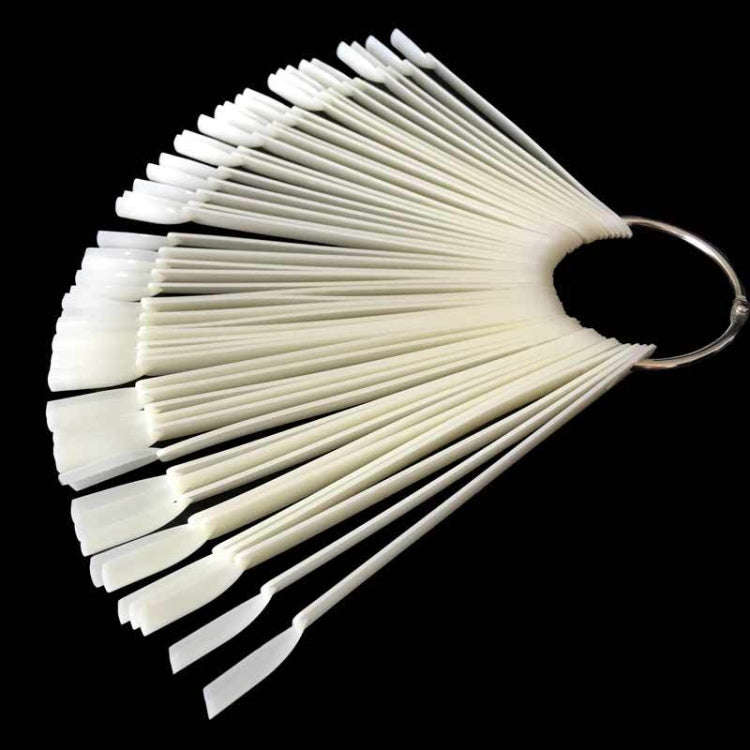 3 Set Fan-shaped Nail Mold Swatch Nail Polish Color Card Nail Art Display BoardWith circle - n...