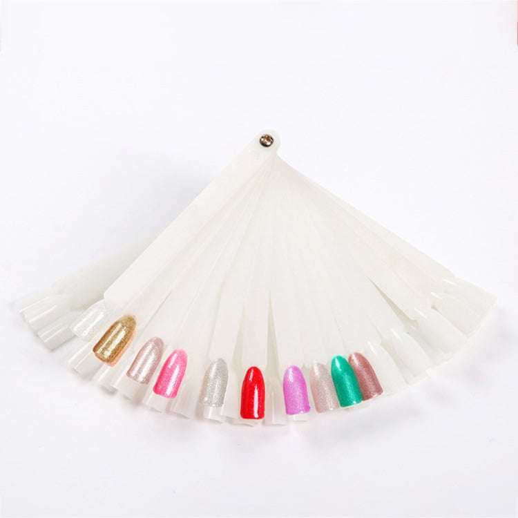 3 Set Fan-shaped Nail Mold Swatch Nail Polish Color Card Nail Art Display BoardWith circle - B...