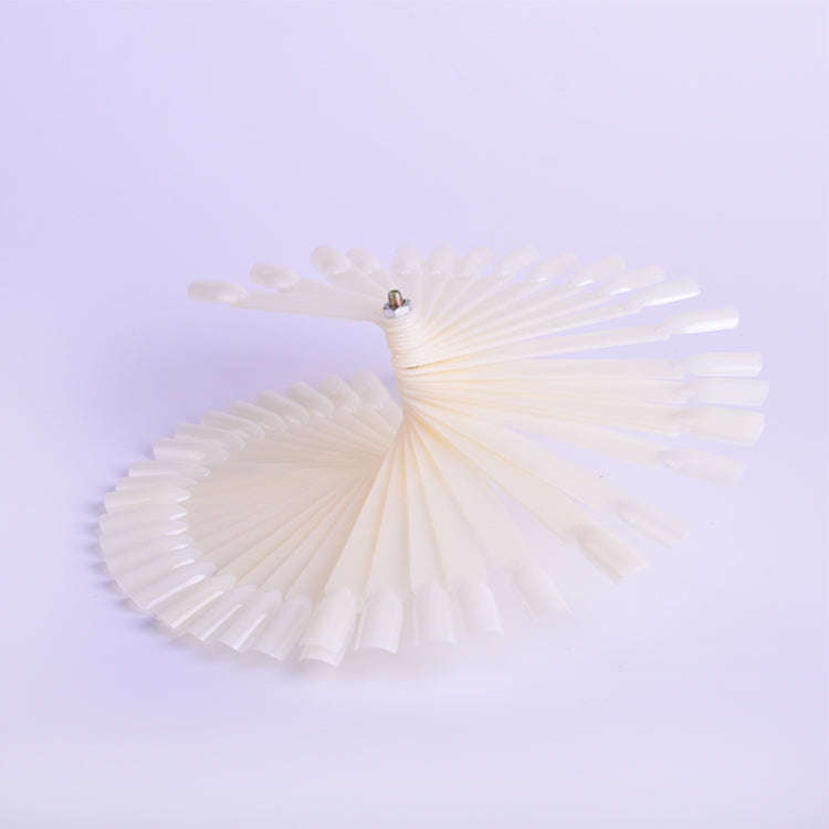 3 Set Fan-shaped Nail Mold Swatch Nail Polish Color Card Nail Art Display BoardWith nails - tr...