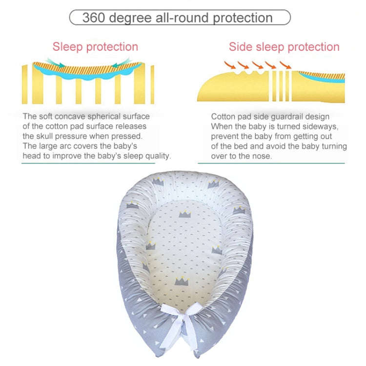 Baby Nest Bed Crib Portable Removable and Washable Crib Travel Bed Cotton Cradle for Children Inf...