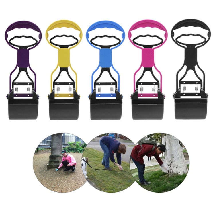 Long Handle Jaw Poop Scoop Clean Pick Up Animal Waste Dog Puppy Cat Waste Picker(Blue)