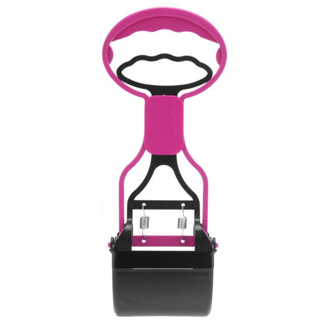 Long Handle Jaw Poop Scoop Clean Pick Up Animal Waste Dog Puppy Cat Waste Picker(Pink)