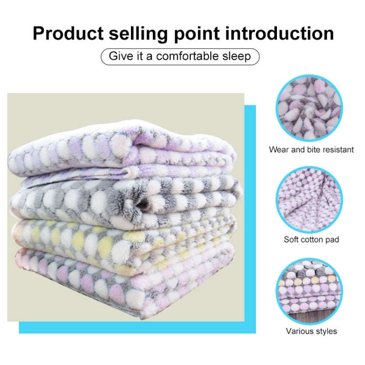 Soft Flannel Pet Blanket Dots Printed Breathable Bed Mat Warm Pet Sleeping Cushion Cover for Pet ...