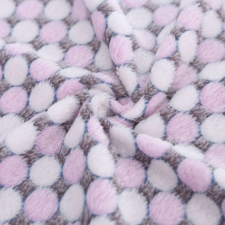 Soft Flannel Pet Blanket Dots Printed Breathable Bed Mat Warm Pet Sleeping Cushion Cover for Pet ...
