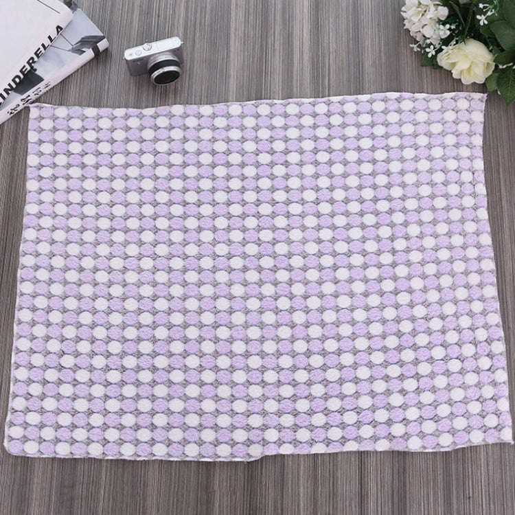 Soft Flannel Pet Blanket Dots Printed Breathable Bed Mat Warm Pet Sleeping Cushion Cover for Pet ...