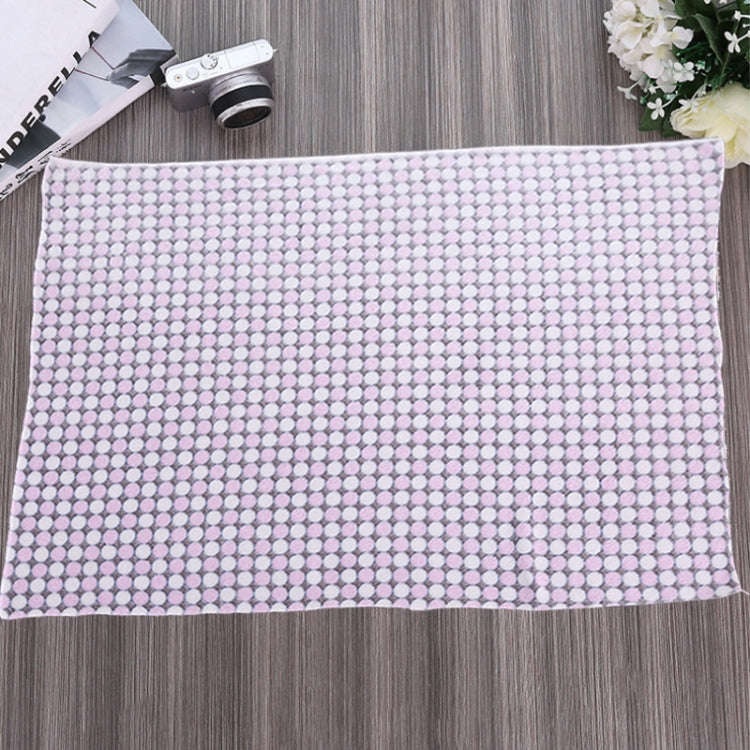 Soft Flannel Pet Blanket Dots Printed Breathable Bed Mat Warm Pet Sleeping Cushion Cover for Pet ...