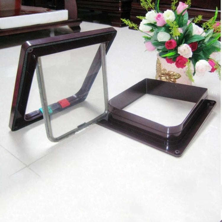 Pet Door 4 Ways Lockable Security Flap Door for Dog Cat Kitten Wall Mount Door Animal Small Pet C...