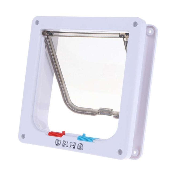 Pet Door 4 Ways Lockable Security Flap Door for Dog Cat Kitten Wall Mount Door Animal Small Pet C...
