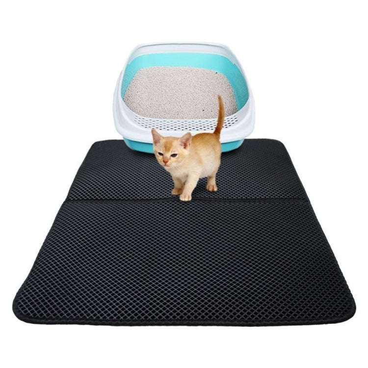 Waterproof Pet Cat Litter Mat EVA Double Layer Cat Litter Trapping Pets Mat Pad Bottom Non-slip P...