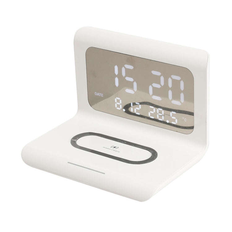 RT1 10W QI Universal Multi-function Mobile Phone Wireless Charger with Alarm Clock & Time / Calen...