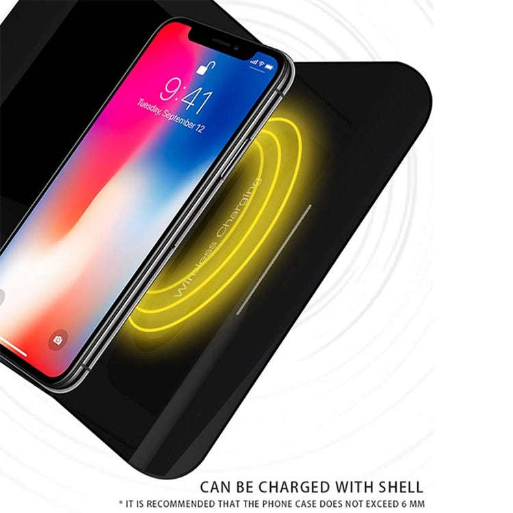 RT1 10W QI Universal Multi-function Mobile Phone Wireless Charger with Alarm Clock & Time / Calen...