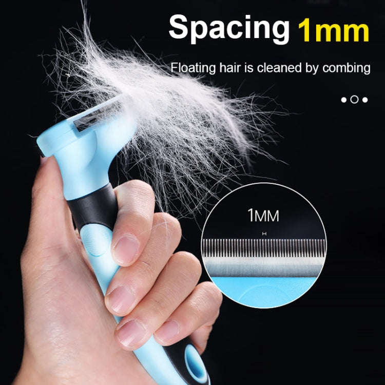Pet Comb Stainless Steel Double-Sided Open Knot Clean Beauty Hair Removal Comb, Size:Large(Red)