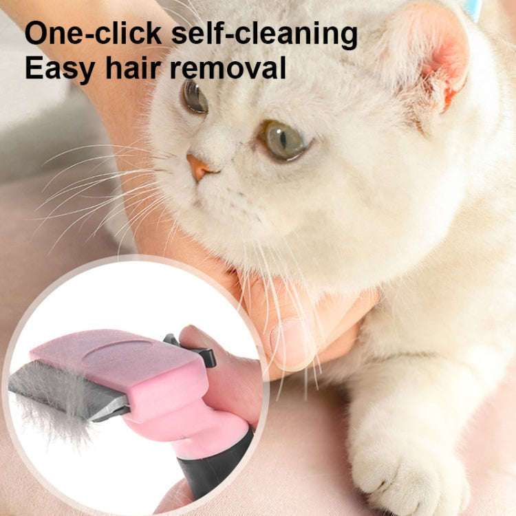 Pet Comb Stainless Steel Double-Sided Open Knot Clean Beauty Hair Removal Comb, Size:Small(Red)