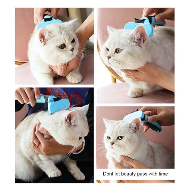Pet Comb Stainless Steel Double-Sided Open Knot Clean Beauty Hair Removal Comb, Size:Small(Red)