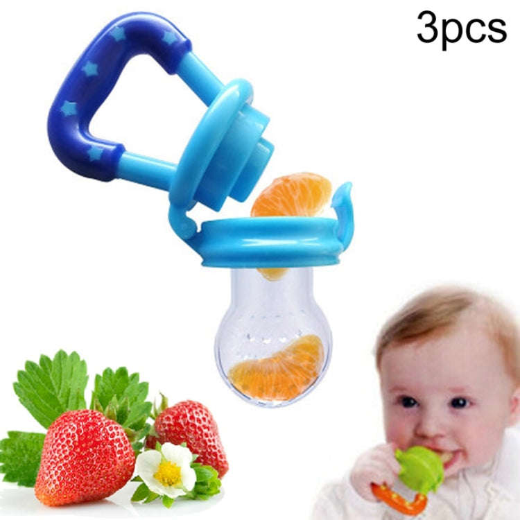 3 PCS Portable Baby Infant Food Nipple Feeder Silicone Pacifier Silicone Baby Soother, Random Col...