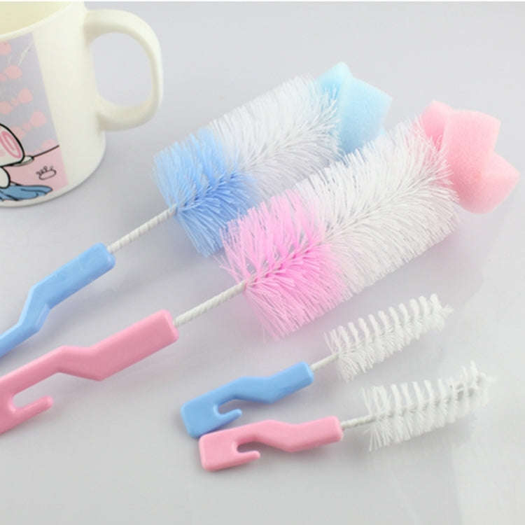 2 Sets Baby Nipple Milk Bottle Cup 360 Degree Sponge Cleaner Pacifier Brush, Random Color Delivery