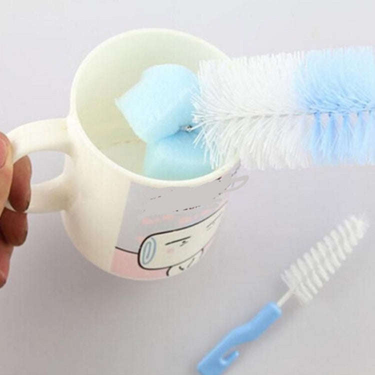 2 Sets Baby Nipple Milk Bottle Cup 360 Degree Sponge Cleaner Pacifier Brush, Random Color Delivery