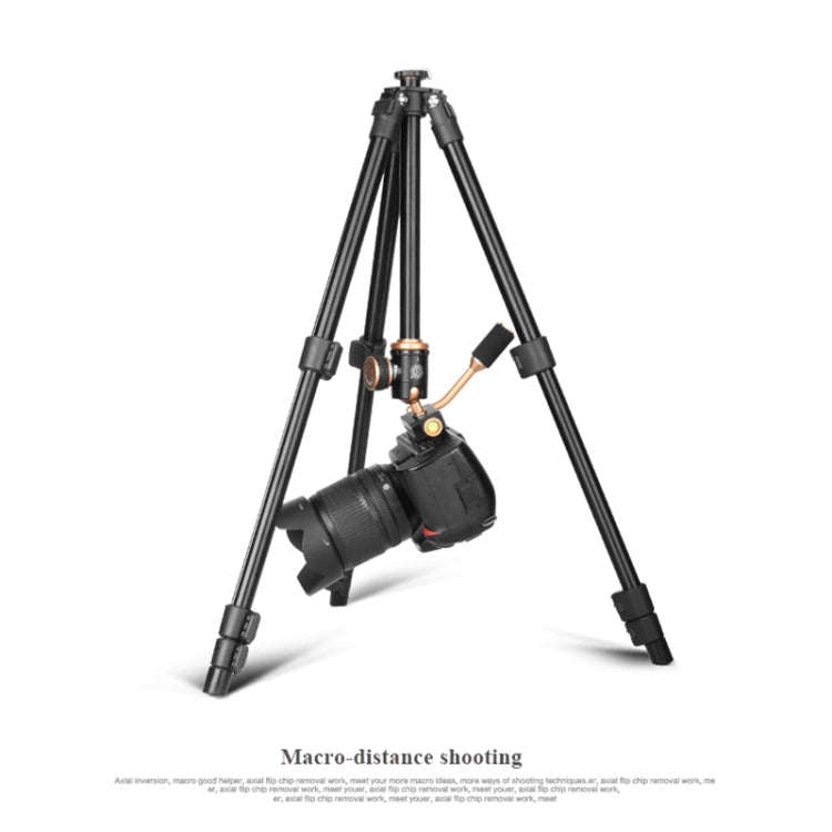 Q160s 4-Section Folding Legs Live Broadcast Aluminum Alloy Tripod Mount with Damping Tripod Ball-...