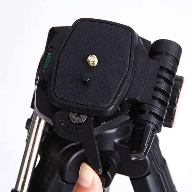 Q111 4-Section Folding Legs Live Broadcast Aluminum Alloy Tripod Mount with Three-dimensional Dam...