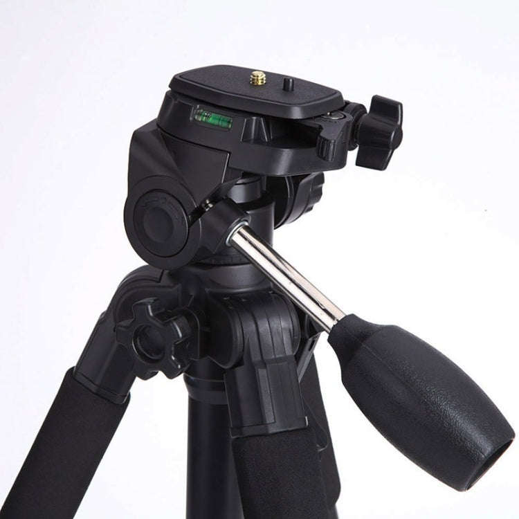 Q111 4-Section Folding Legs Live Broadcast Aluminum Alloy Tripod Mount with Three-dimensional Dam...