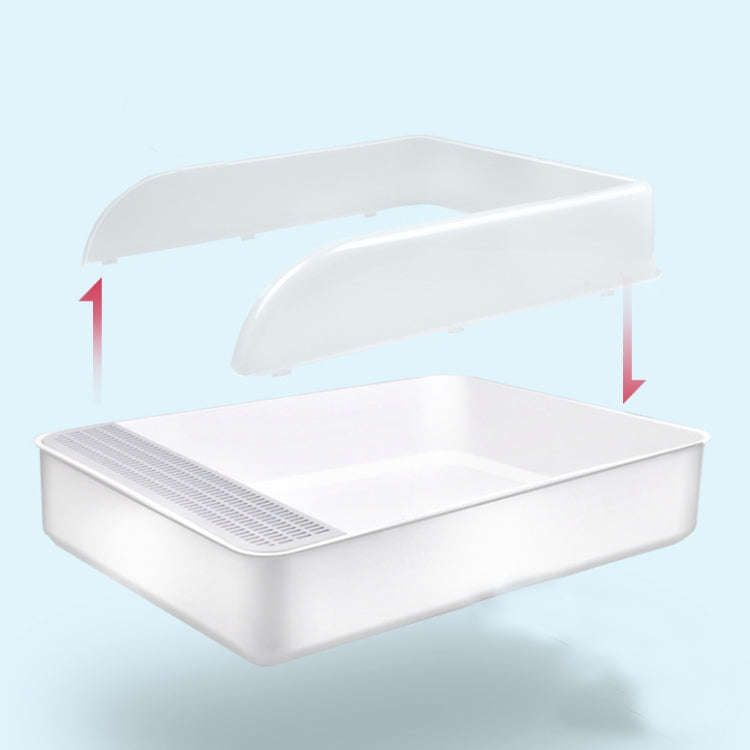 Cat Litter Box Semi-closed Square Feces Basin Pet Toilet, Size:Small