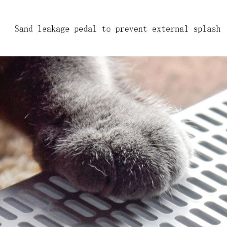 Cat Litter Box Semi-closed Square Feces Basin Pet Toilet, Size:Small