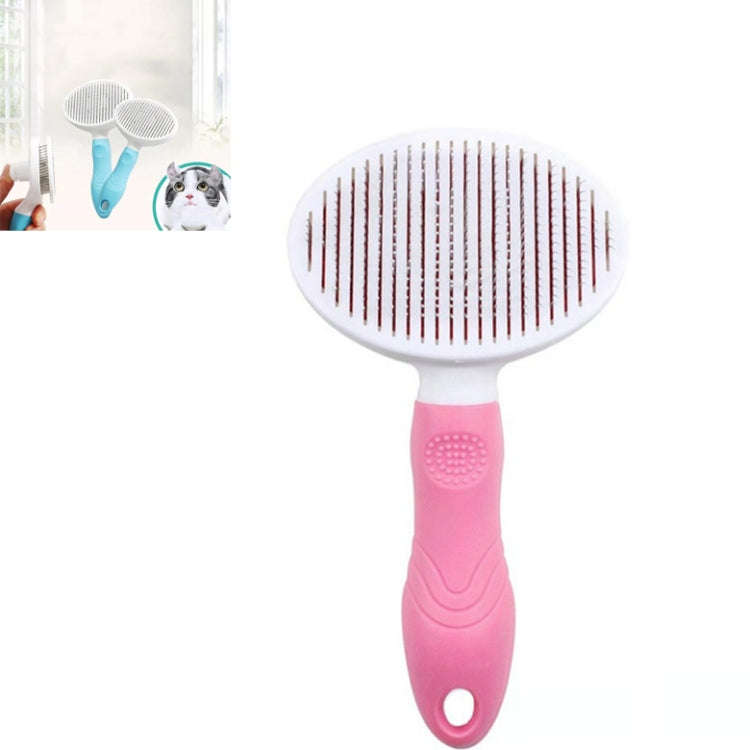 Pet Cat and Dog Hair Removal Beauty Modeling Comb Automatic Hair Loss Self-cleaning Needle Comb(P...