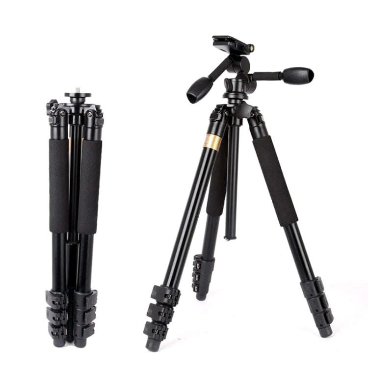Q620 4-Section Folding Legs Heavy Duty Aluminum Alloy Tripod With Three-Dimensional Damping Tripo...