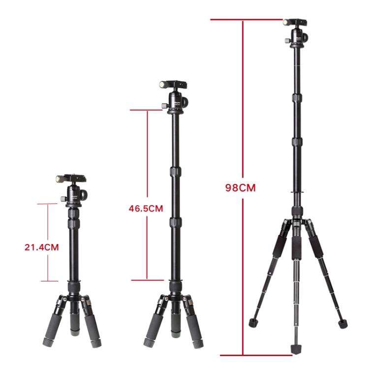 Xiletu FM5S-MINI 5-Section Folding Legs Mini Desktop Tripod Mount(Titanium)