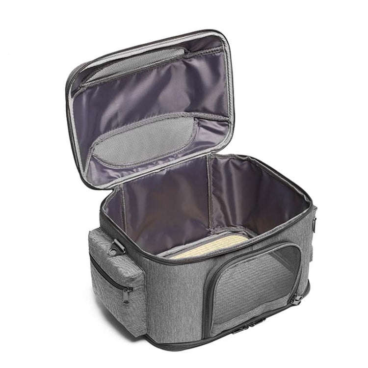 Portable Pet Bag for Outing Cats and Dogs Collapsible Pet Shoulder Bag Pet Backpack(Light Gray)