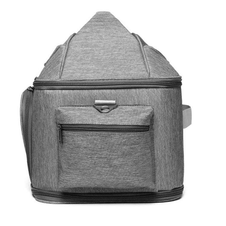 Portable Pet Bag for Outing Cats and Dogs Collapsible Pet Shoulder Bag Pet Backpack(Light Gray)