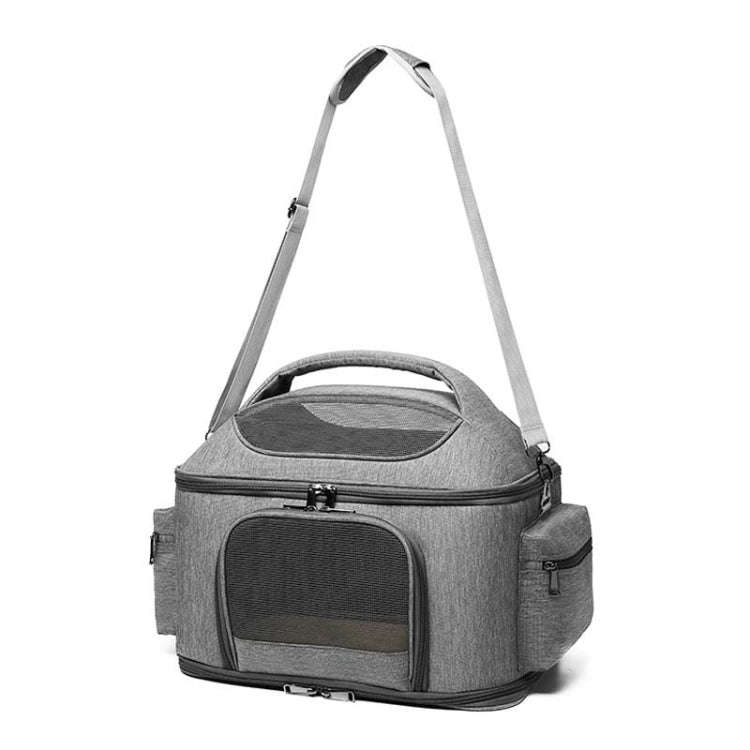 Portable Pet Bag for Outing Cats and Dogs Collapsible Pet Shoulder Bag Pet Backpack(Blue)