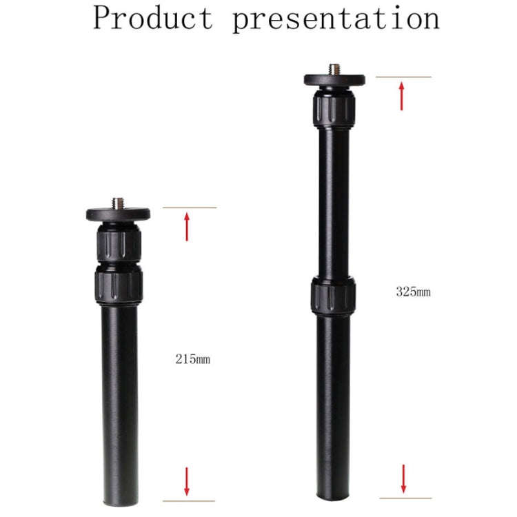Xiletu XM263A Aluminum Metal Handheld Adjustable Tripod Mount Monopod Extension Rod