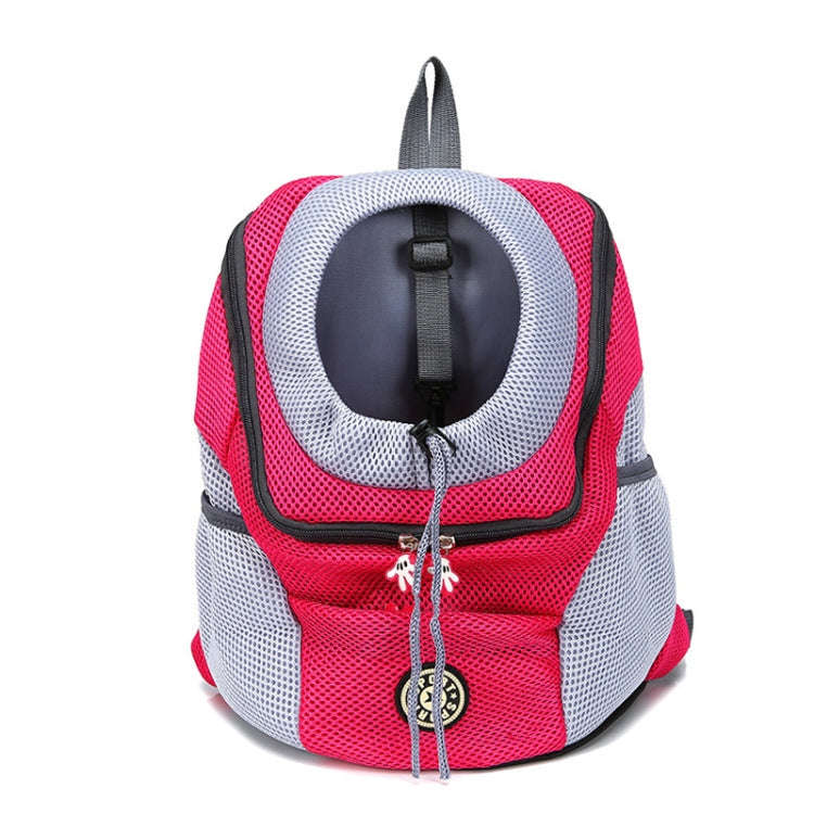 Outdoor Pet Dog Carrier Bag Front Bag Double Shoulder Portable Travel Backpack Mesh Backpack Head...