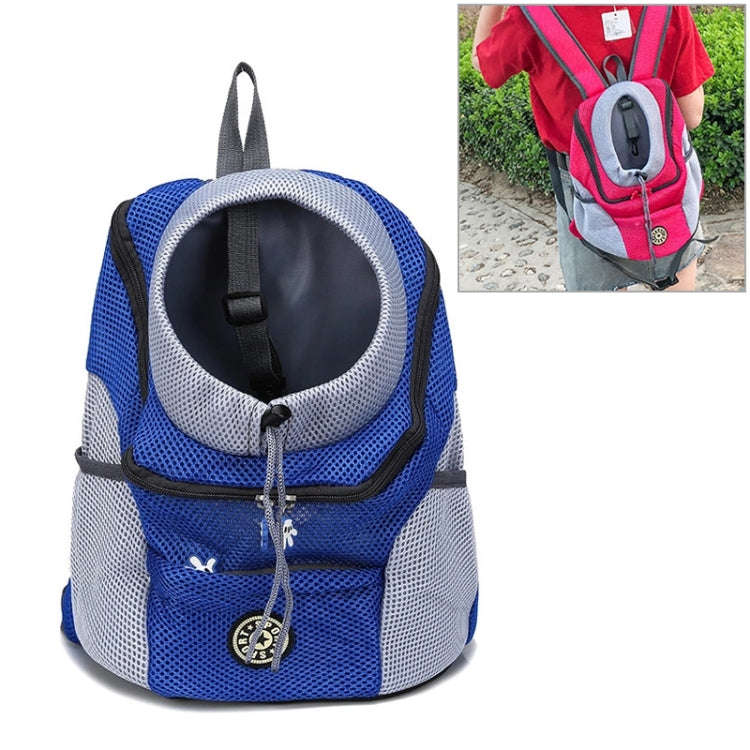 Outdoor Pet Dog Carrier Bag Front Bag Double Shoulder Portable Travel Backpack Mesh Backpack Head...