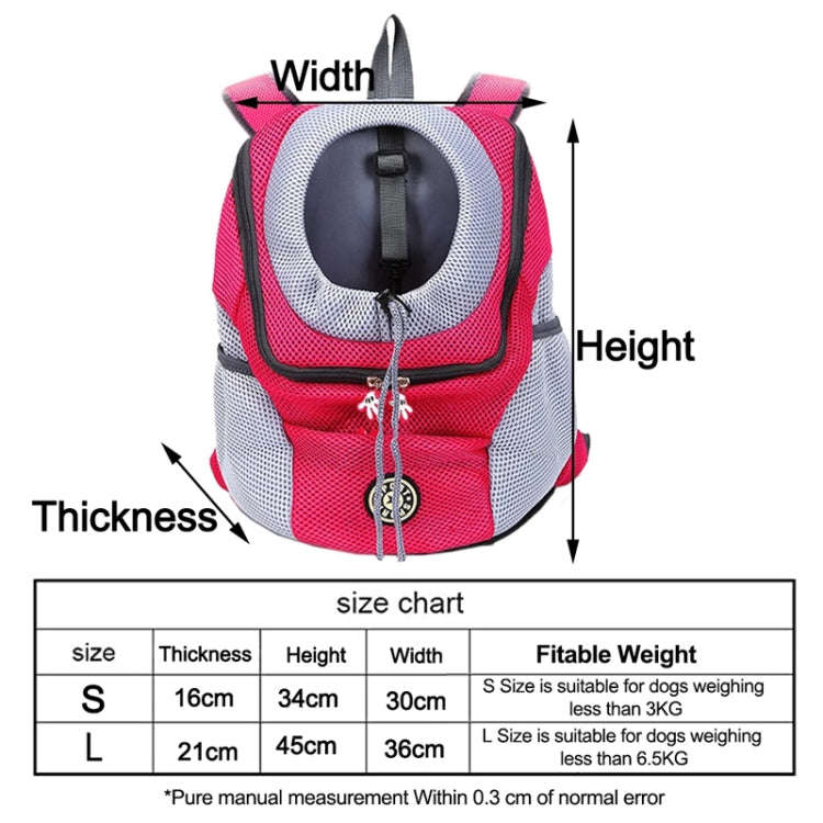 Outdoor Pet Dog Carrier Bag Front Bag Double Shoulder Portable Travel Backpack Mesh Backpack Head...